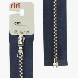Riri 3000079/65/2131 Молния металлическая, разъемная, на атласной тесьме, 4 мм, 65 см, синий темный