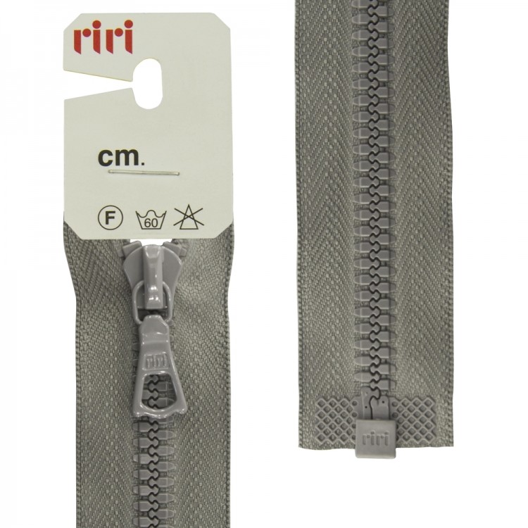 Riri 5753720/40/2106 Молния тракторная, разъемная, 6 мм, 40 cм, серый
