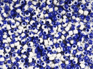 Preciosa Ornela 311-19001-10/0-03730 Белый и синий непрозрачный бисер 10/0 500 г
