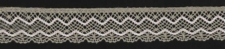 IEMESA 1880/YY Мерсеризованное хлопковое кружево, ширина 35 мм, цвет бежевый с розовым