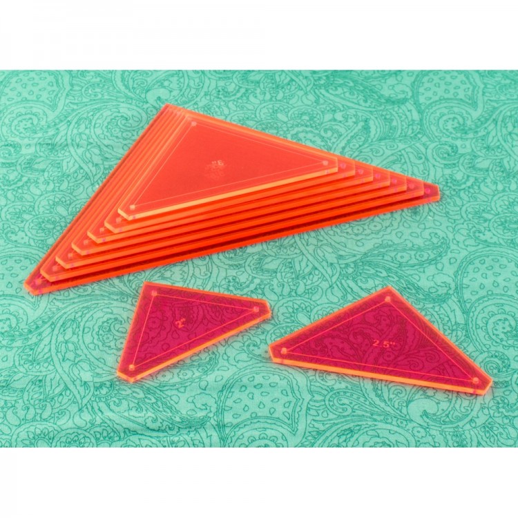 Hemline ERGG08.PNK Лекала универсальные "Треугольники", 2", 2.5", 3",3.5", 4", 4.5", 5", 5.5", 6"