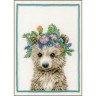 Набор для вышивания Lanarte PN-0200867 Flower crown bear (Медведь в цветочной короне)
