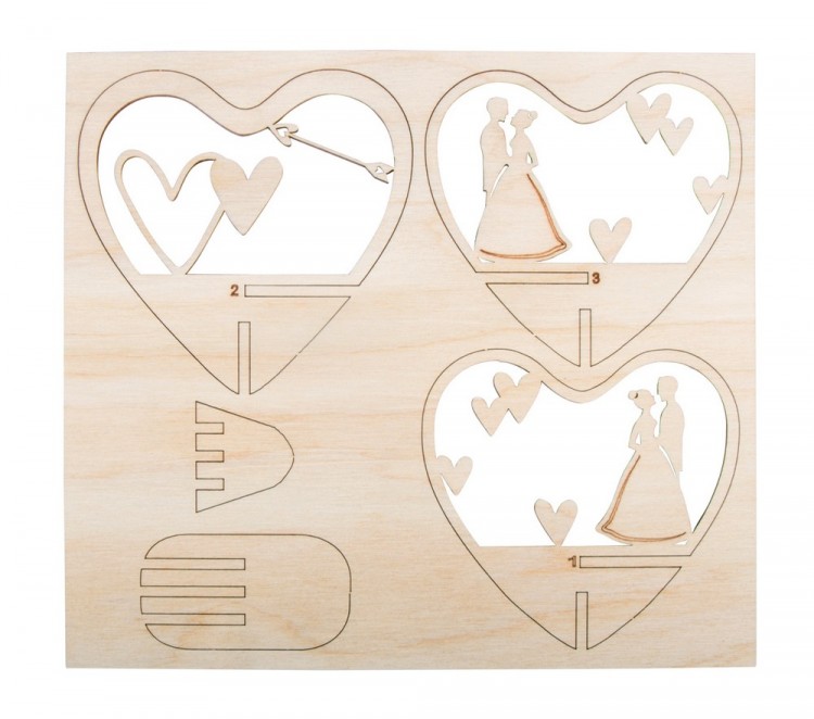 Rayher 62953505 Набор декоративных элементов - вставок "Новобрачные"