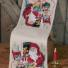Набор для вышивания Permin 75-0622 Дорожка "Санта Клаус и кот"