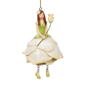 Fiebiger Floristik 850018-108 Фигурка декоративная, Blumenmadchen "Роза"