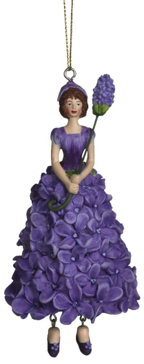 Fiebiger Floristik 850370-700 Фигурка декоративная, Blumenmadchen "Сирень"