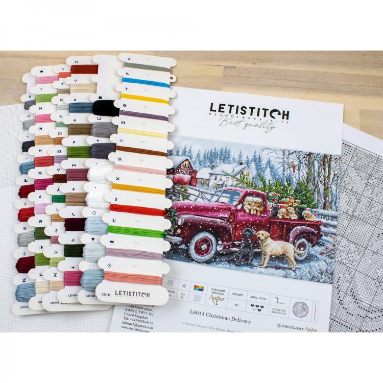Набор для вышивания LetiStitch L8014 Christmas Delivery (Рождественская доставка)