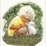 Набор для вышивания Thea Gouverneur 1046 Boy and Rabbit (Мальчик и кролик)