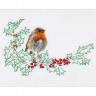 Набор для вышивания Thea Gouverneur 790A Winter Robin (Зимняя малиновка)