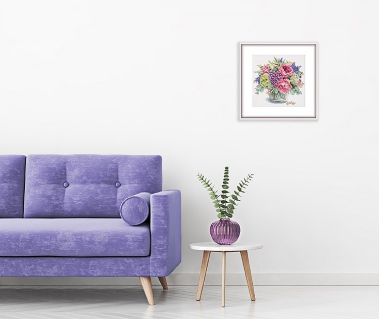 Набор для вышивания Панна C-7306 Букет с пионами