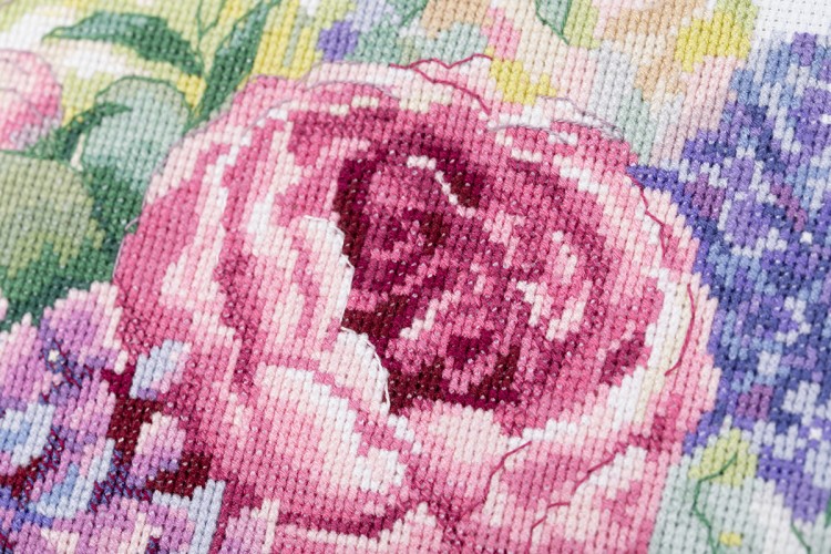 Набор для вышивания Панна C-7306 Букет с пионами