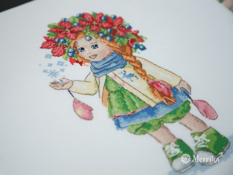 Набор для вышивания Мережка K-105 Зимняя девочка