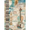 Stamperia DFSA4324 Бумага рисовая мини-формат "Скрипка"