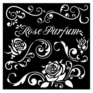 Stamperia KSTDQ75 Трафарет "Rose parfum bordure" серии Mix Media 3D эффект