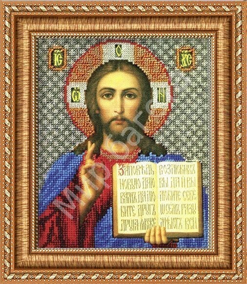 Мир багета 3ЮК 329-1176_ПЛ Рама для икон из ювелирного бисера Радуга бисера