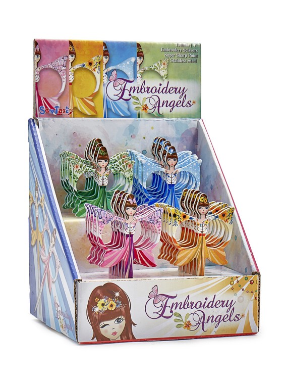 Hemline B4816.6 Набор ножниц для вышивания "Ангелочки", 10 см