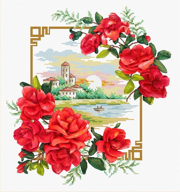 Набор для вышивания Многоцветница МЛН-23 Розы
