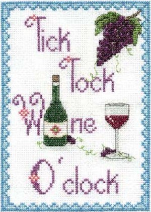 DMC BK1431 Tick Tock Wine Oclock