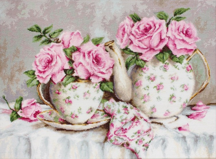 Набор для вышивания Luca-S BA2320 Утренний чай и розы