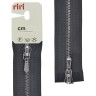 Riri 3301120/80/2109 Молния металлическая, разъемная, 2 замка, 4 мм, 80 см, темно-серый