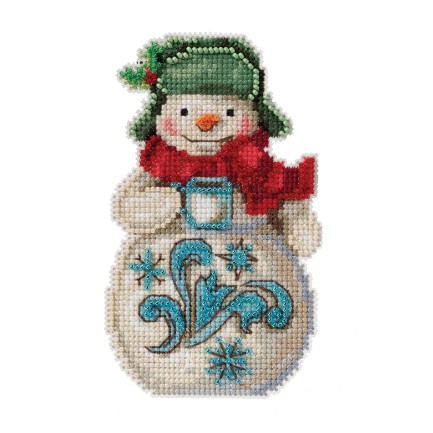 Набор для вышивания Mill Hill JS202114 Snowman with Cocoa (Снеговик с какао)