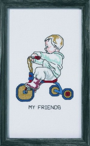 Permin 92-1185 Мальчик на трёхколесном велосипеде