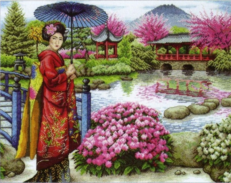 Набор для вышивания Maia 01024 Японский сад