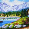 Collection D'Art 13980 Ткань с рисунком для вышивания