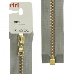 Riri 3503219/70/9112 Молния металлическая, разъемная, на атласной тесьме, 6 мм, 70 см, серо-голубой