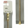 Riri 3503219/70/9112 Молния металлическая, разъемная, на атласной тесьме, 6 мм, 70 см, серо-голубой
