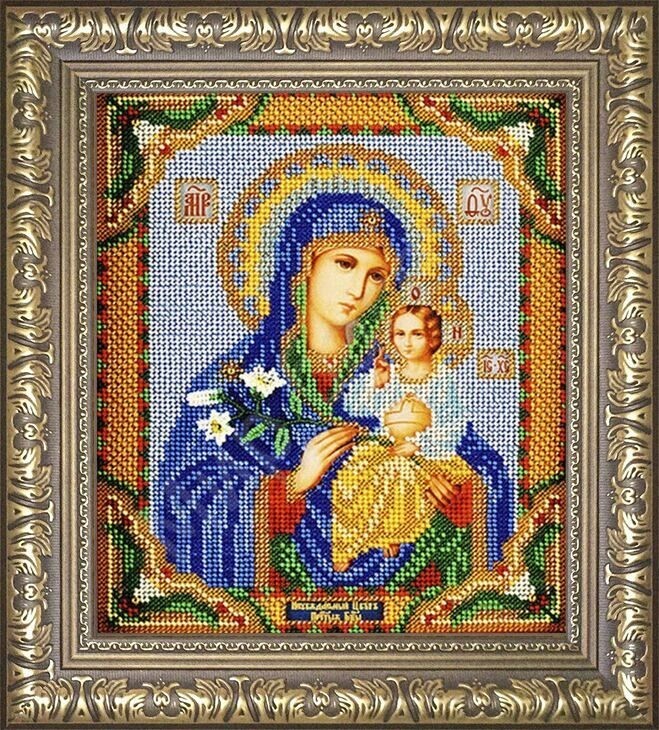 Мир багета 24БК 829-199_ПЛ Рама для иконы "Неувядаемый цвет"Радуга бисера
