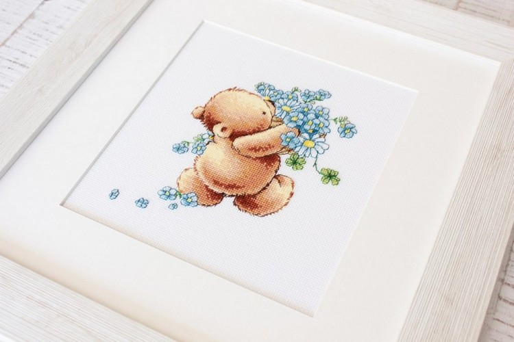 Набор для вышивания Luca-S B1052 Мишка с незабудками