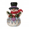 Набор для вышивания Mill Hill JS202115 Snowman with Holly (Веселый снеговик)