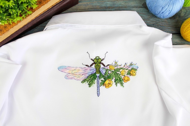 Набор для вышивания Жар-Птица В-1034 Цветочная стрекоза