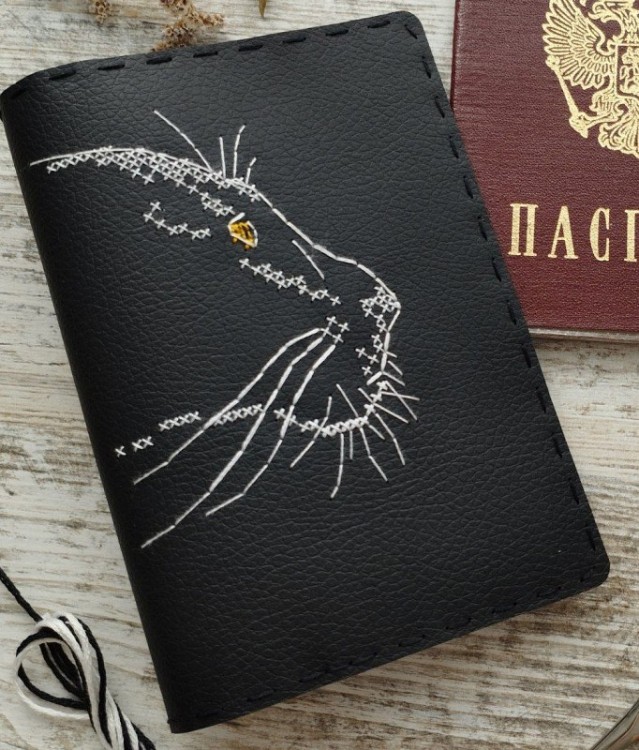 Набор для вышивания Neocraft НК-18h Обложка на паспорт "Пантера"