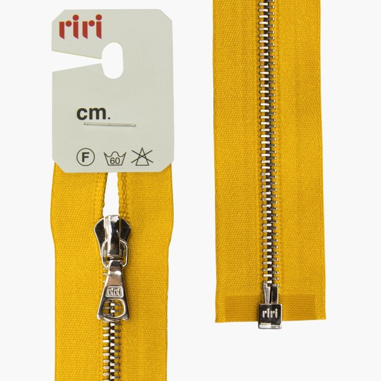 Riri 3000079/65/5339 Молния металлическая, разъемная, на атласной тесьме, 4 мм, 65 см, горчичный