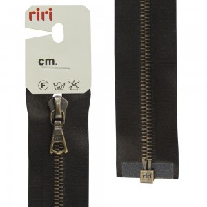 Riri 3000105/65/2226 Молния металлическая, разъемная, на атласной тесьме, 4 мм, 65 см, темный шоколад
