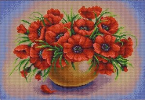 Конек 9857 Маки в вазе