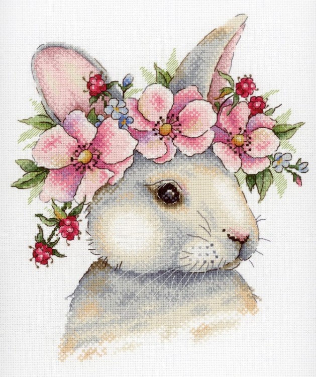 Набор для вышивания М.П.Студия НВ-785 Кролик в цветах