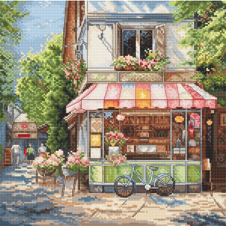 Набор для вышивания LetiStitch L8101 Corner Shop (Магазинчик на углу)