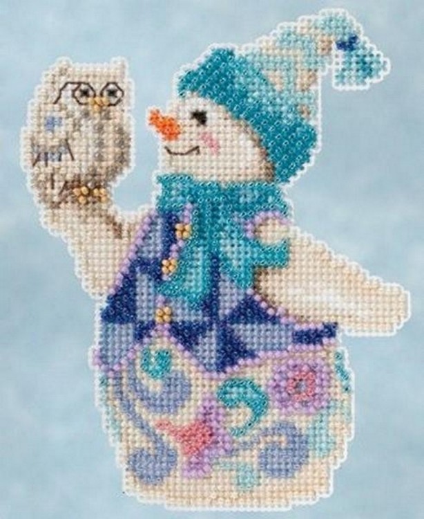 Набор для вышивания Mill Hill JS205103 Snowy Owl Snowman