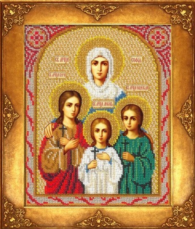 Набор для вышивания Русская искусница 313 Св. Вера, Надежда, Любовь и мать их Софья