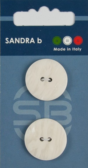 Sandra CARD012 Пуговицы, белый
