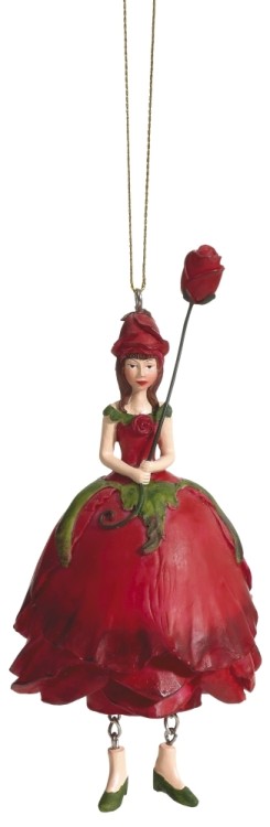 Fiebiger Floristik 850140-500 Фигурка декоративная, Blumenmadchen "Роза"