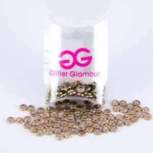 Glitter Glamour 50.0107 Термоклеевые украшения для декора "Gold Rim Light Amethyst 22"