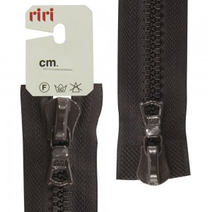 Riri 6016575/80/2226 Молния тракторная, разъемная, 2 замка, 8 мм, 80 cм, темный шоколад