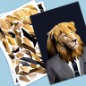 Фрея RSNP-0010 Аппликация с наклейками "Деловой лев"
