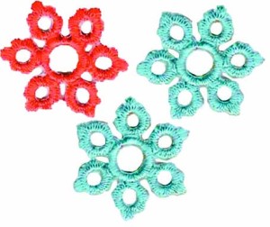 HKM 33231/SET Термоаппликации "Schneeflocke klein orange"