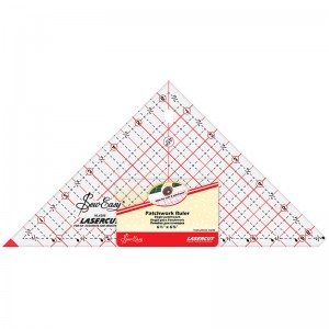 Hemline NL4208 Линейка-треугольник с углом 90*, градация в дюймах, 6 1/2" X 6 7/8"