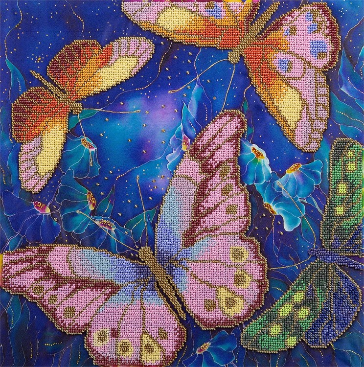 Набор для вышивания Панна BN-5015 (БН-5015) Бабочки в ночных цветах